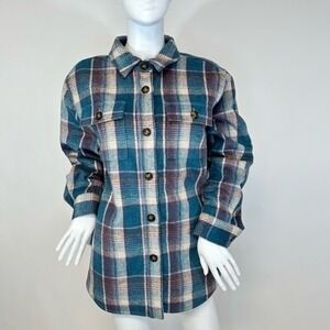 Sundance Plaid Quilted Lining‎ Flannel Jacket - M